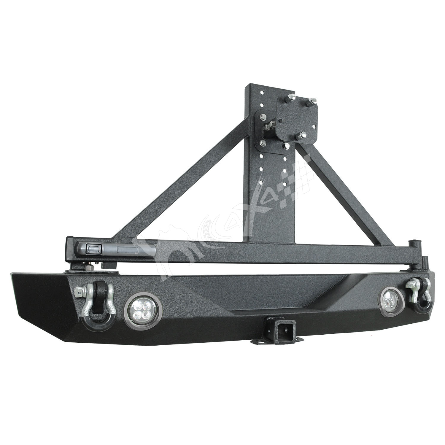Steel Heavy Duty Rear Bumper With Spare Tyre Rack