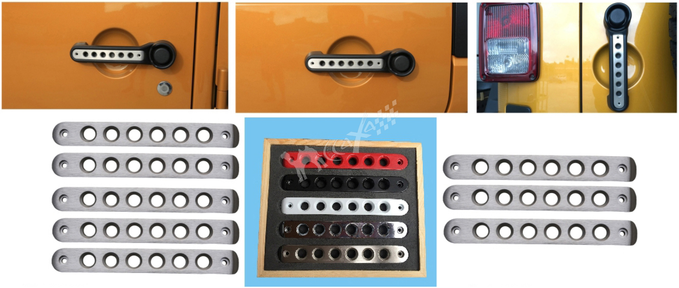 Aluminum Door Handle Covers For 4 Doors